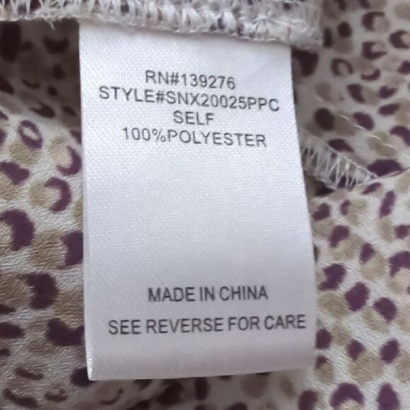 Tan and Brown Ruffled Blouse with Relaxed Fit - Picture 6 of 6